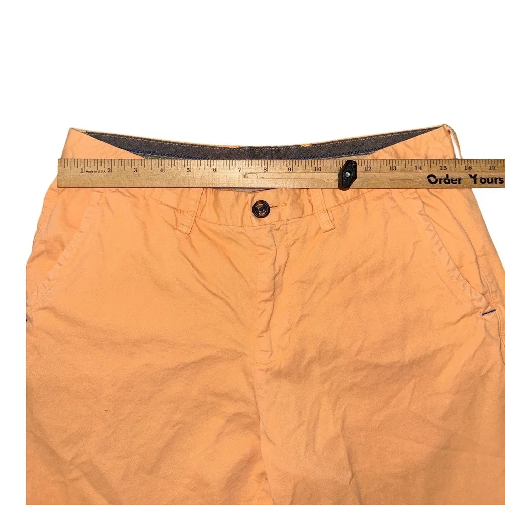 Tommy Bahama Boracay Shorts Mens 32 Orange Pima Cotton Modal Chino Peach
